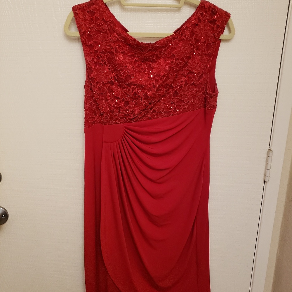 Connected Apparel Size 12 Red Dress